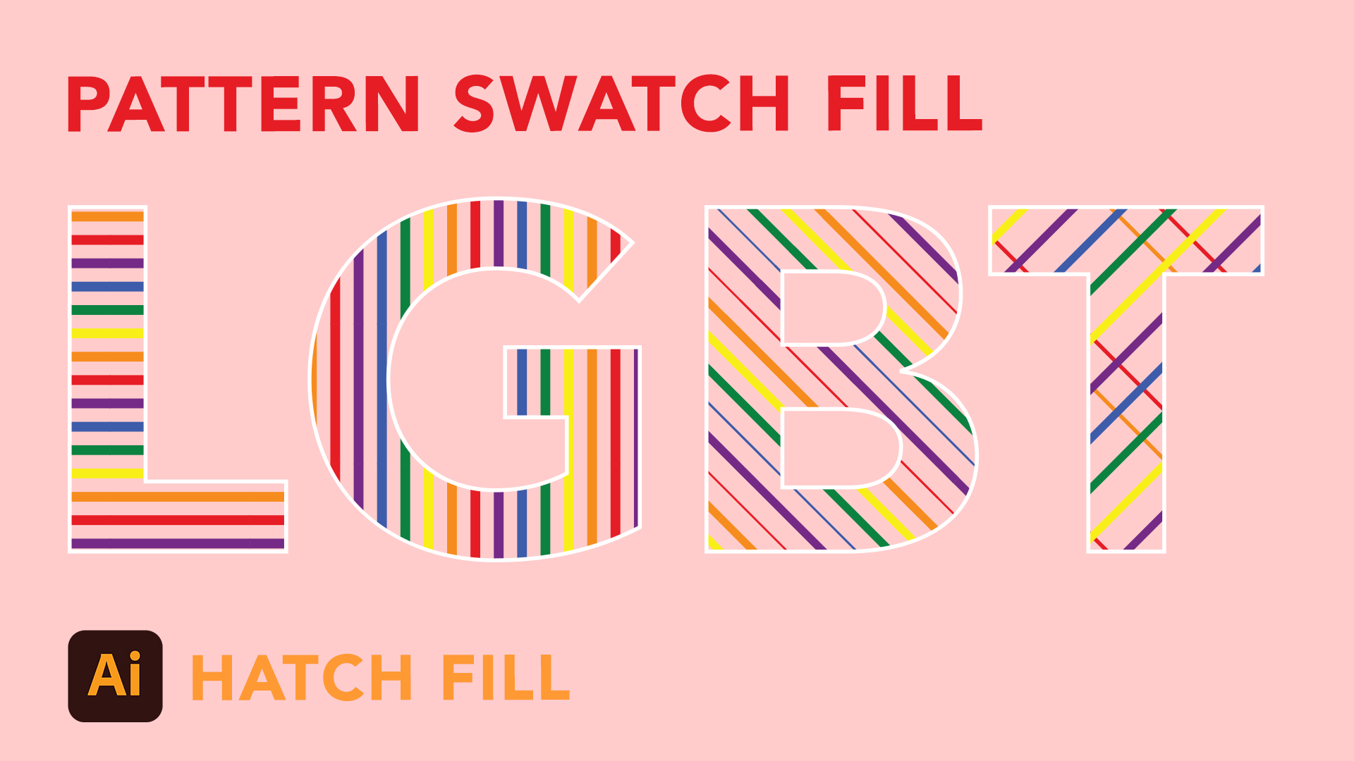 Pattern Swatches Illustrator, Illustrator Hatch Fill Effect with Rainbow Colors