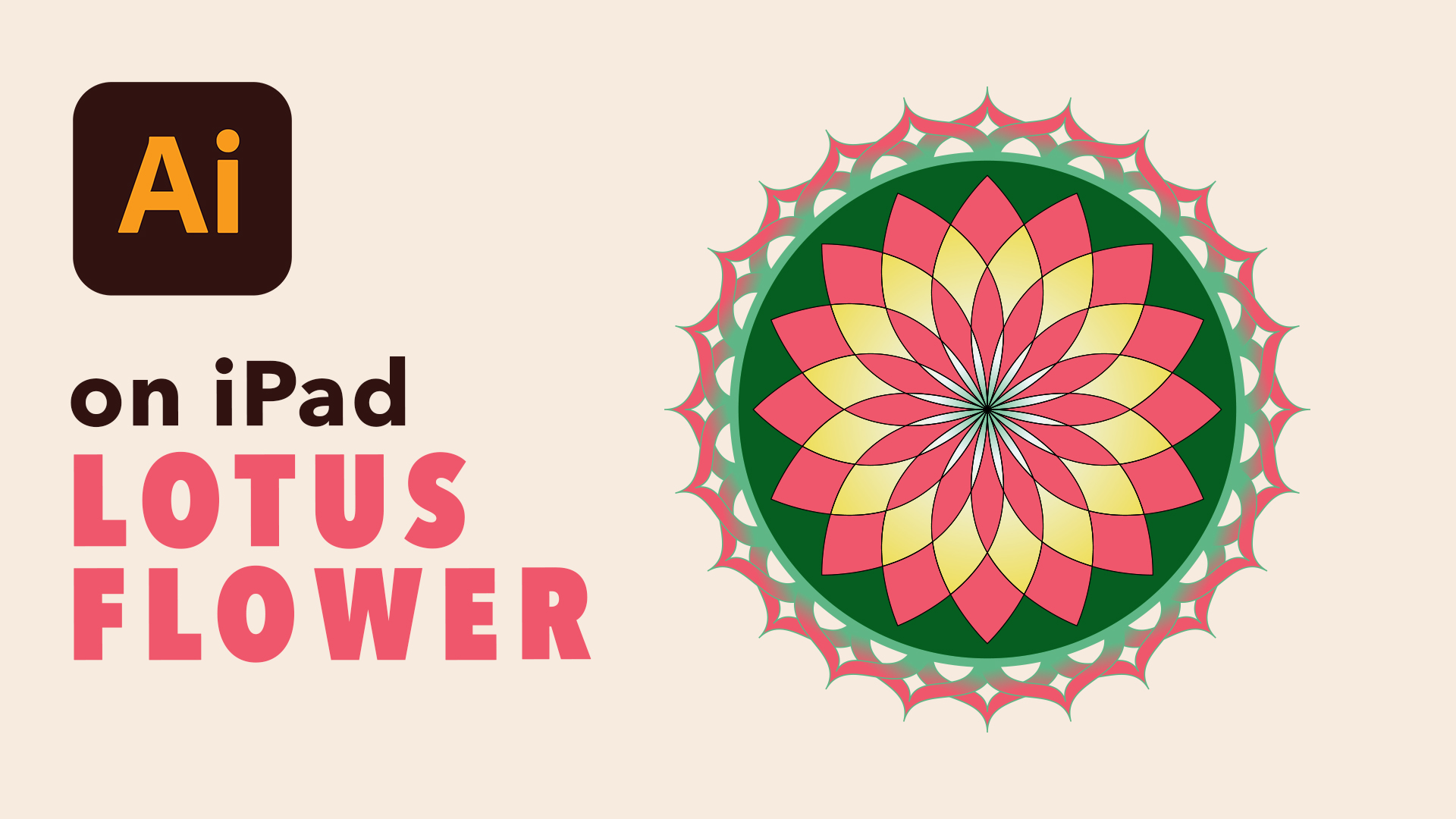 Adobe Illustrator iPad Create a vector Lotus flower